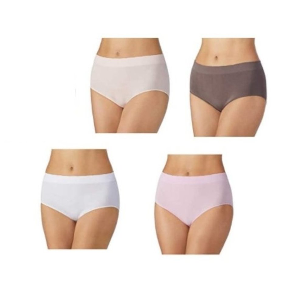 NIB Carole Hochman Women Seamless Brief 4-Pack Panties Colors Size M $70 AA220